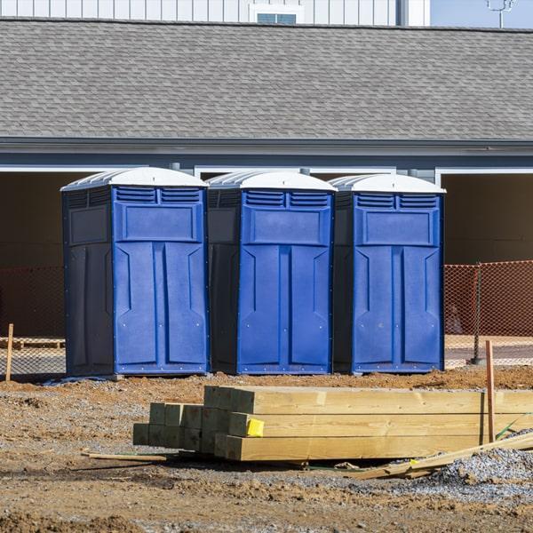 construction site porta potties services our portable restrooms on work sites once a week, but can also provide additional servicing if needed